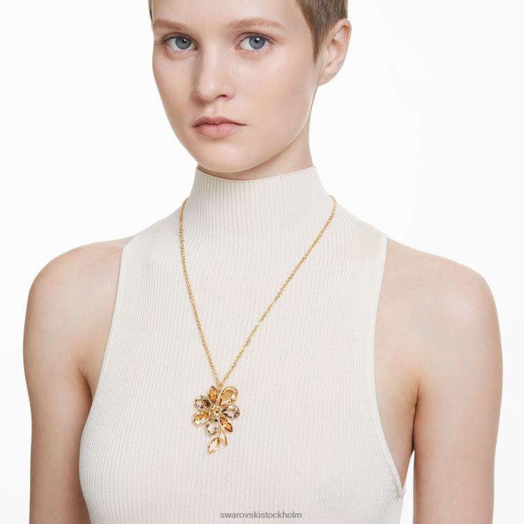 Swarovski elegance of africa halsband P28L126 Smycken blomma, flerfärgad, guldfärgad