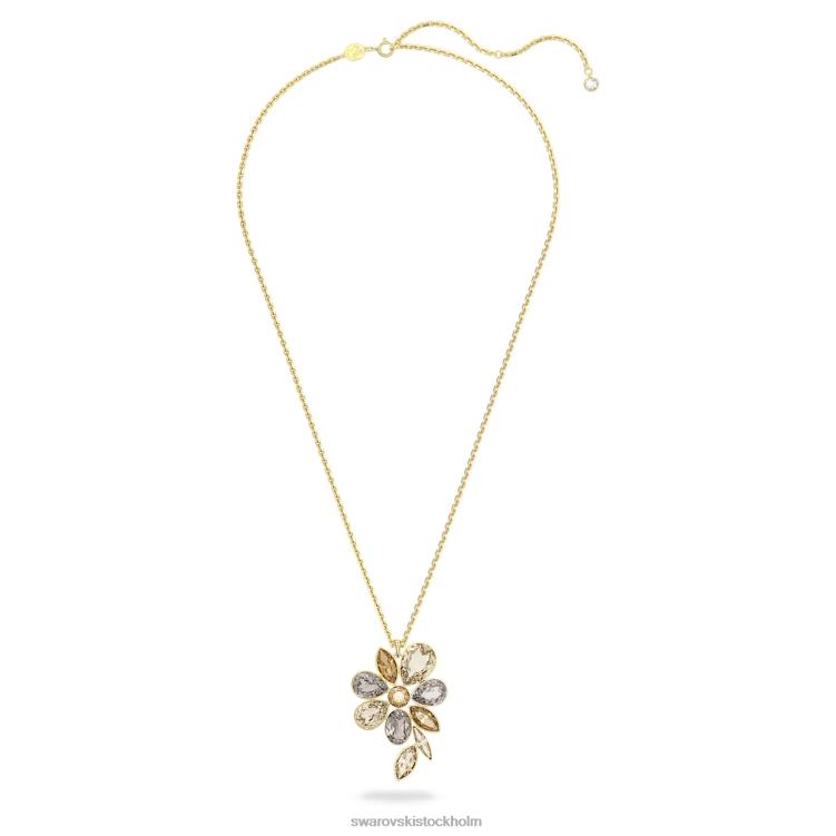 Swarovski elegance of africa halsband P28L126 Smycken blomma, flerfärgad, guldfärgad
