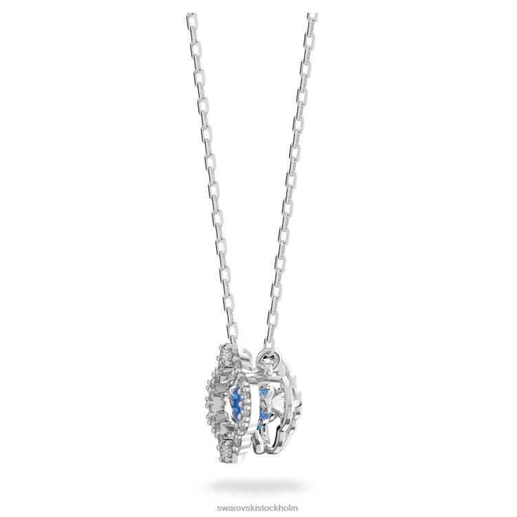 Swarovski glittrande danshalsband P28L124 Smycken klöver, blå, rodiumpläterad