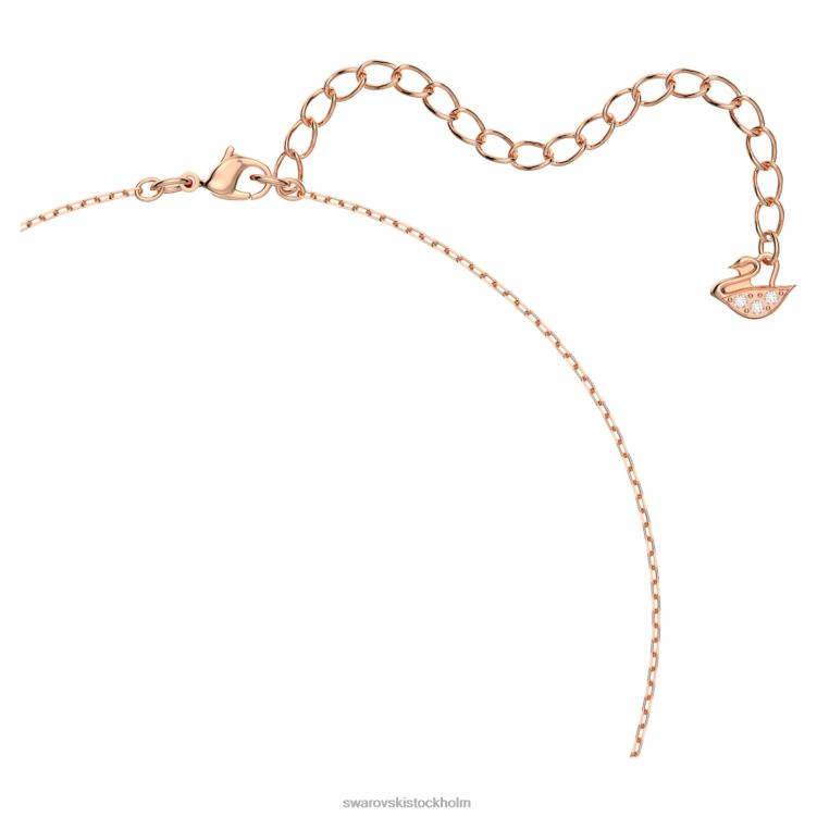 Swarovski glittrande danshalsband P28L155 Smycken klöver, vit, roséguld pläterad