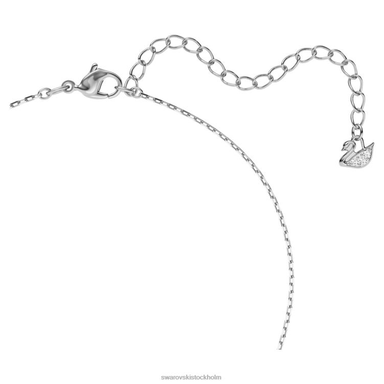 Swarovski glittrande danshalsband P28L31 Smycken rund skuren, blå, rodiumpläterad