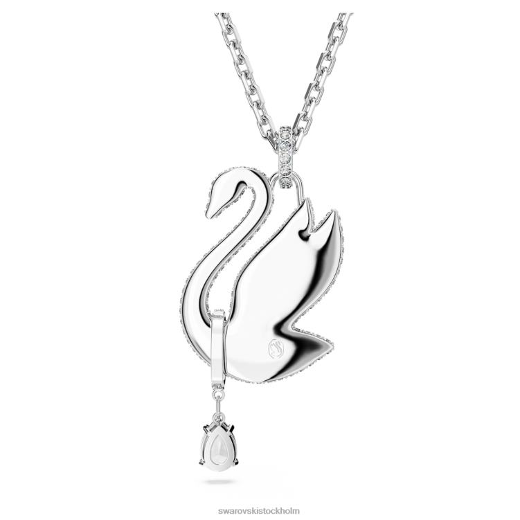 Swarovski ikoniskt svanhalsband P28L269 Smycken svan, vit, rodiumpläterad