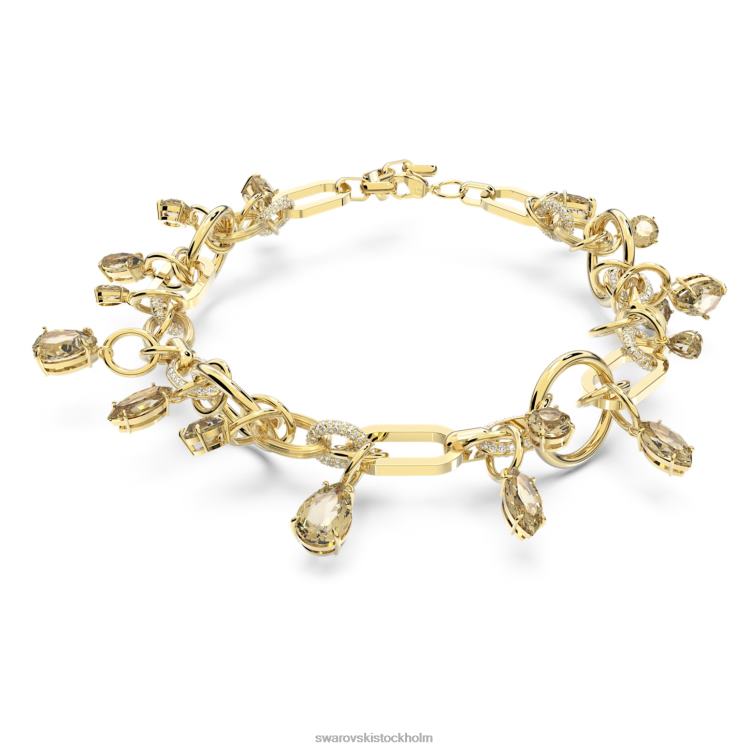 Swarovski imber halsband P28L97 Smycken brun, guldfärgad pläterad