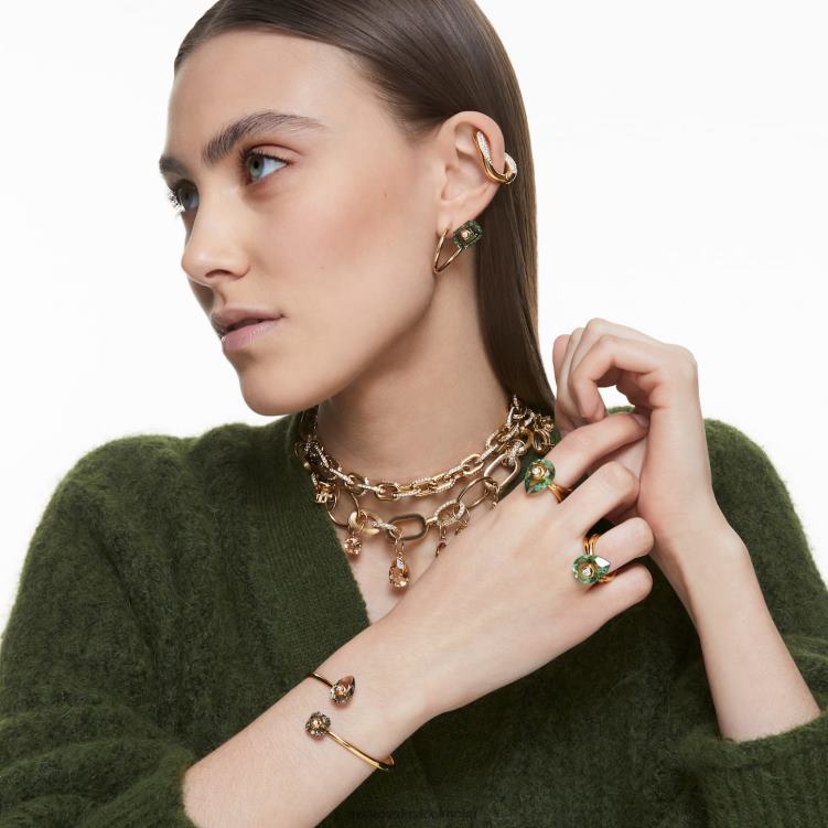 Swarovski imber halsband P28L97 Smycken brun, guldfärgad pläterad