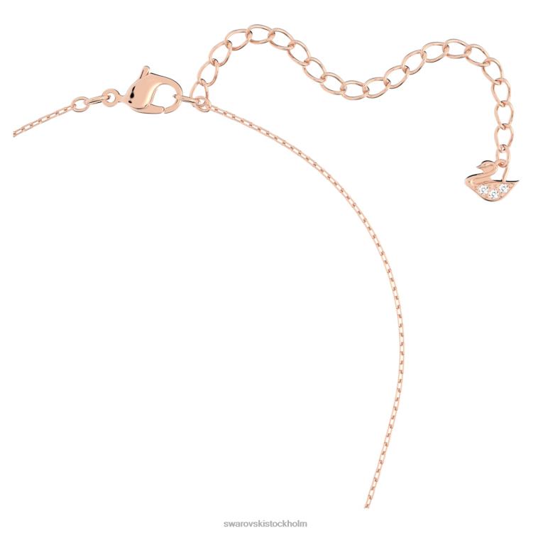 Swarovski infinity halsband P28L65 Smycken oändlighet och hjärta, vit, blandad metallfinish