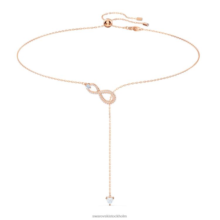 Swarovski infinity y halsband P28L70 Smycken infinity, vit, roséguld pläterad