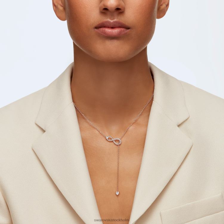 Swarovski infinity y halsband P28L70 Smycken infinity, vit, roséguld pläterad