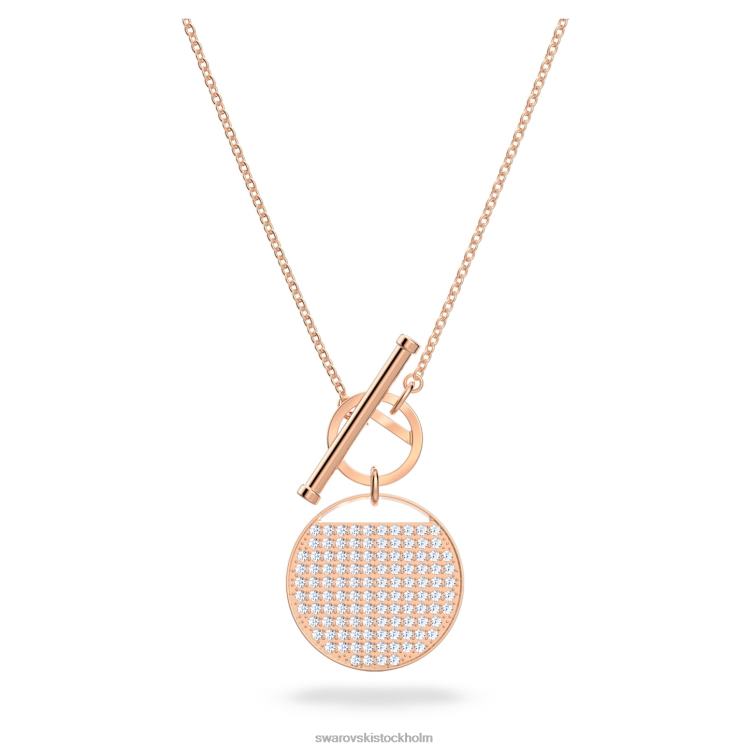 Swarovski ingefära t bar halsband P28L127 Smycken vit, roséguld pläterad