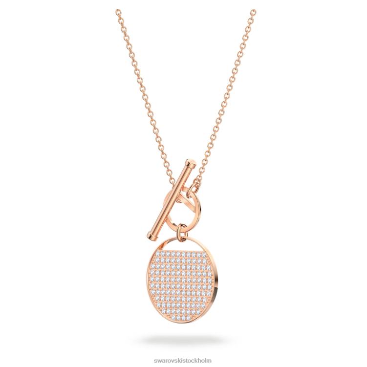 Swarovski ingefära t bar halsband P28L127 Smycken vit, roséguld pläterad
