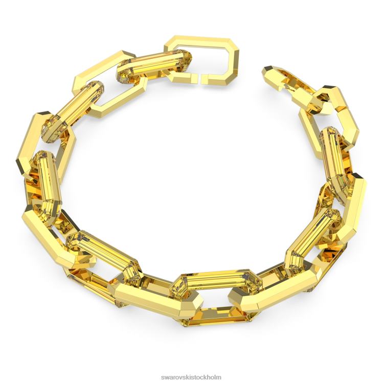 Swarovski ljust halsband P28L138 Smycken uttalande, gul