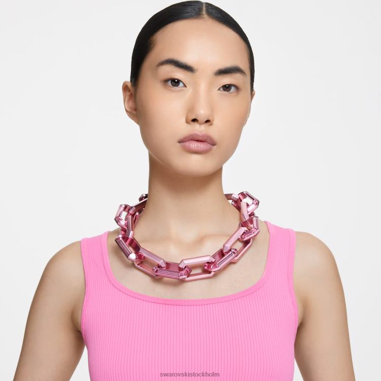 Swarovski ljust halsband P28L153 Smycken statement, rosa