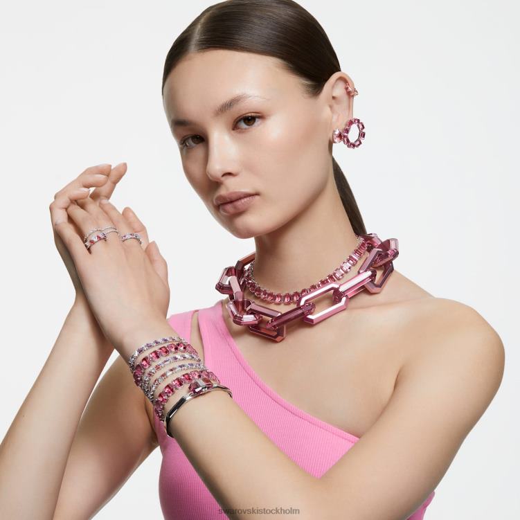 Swarovski ljust halsband P28L153 Smycken statement, rosa
