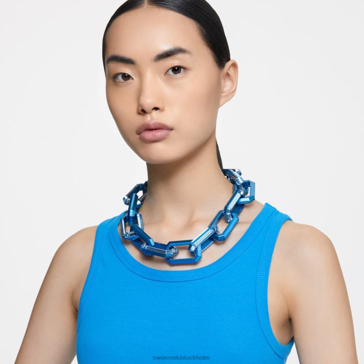 Swarovski ljust halsband P28L154 Smycken uttalande, blå