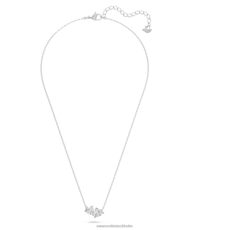 Swarovski locka själ halsband P28L67 Smycken hjärta, vit, rodiumpläterad