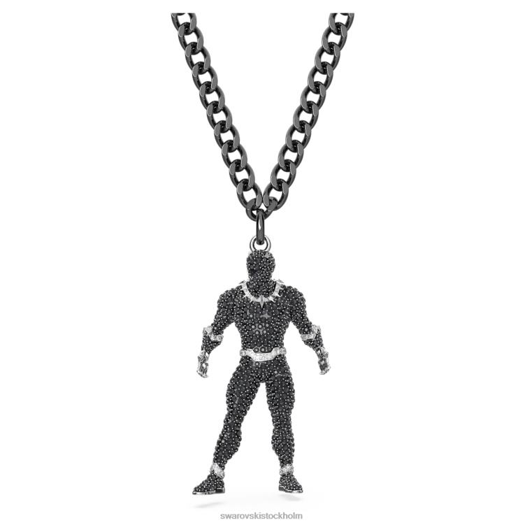 Swarovski marvel svart panter halsband P28L253 Smycken svart panter, svart, ruteniumpläterad