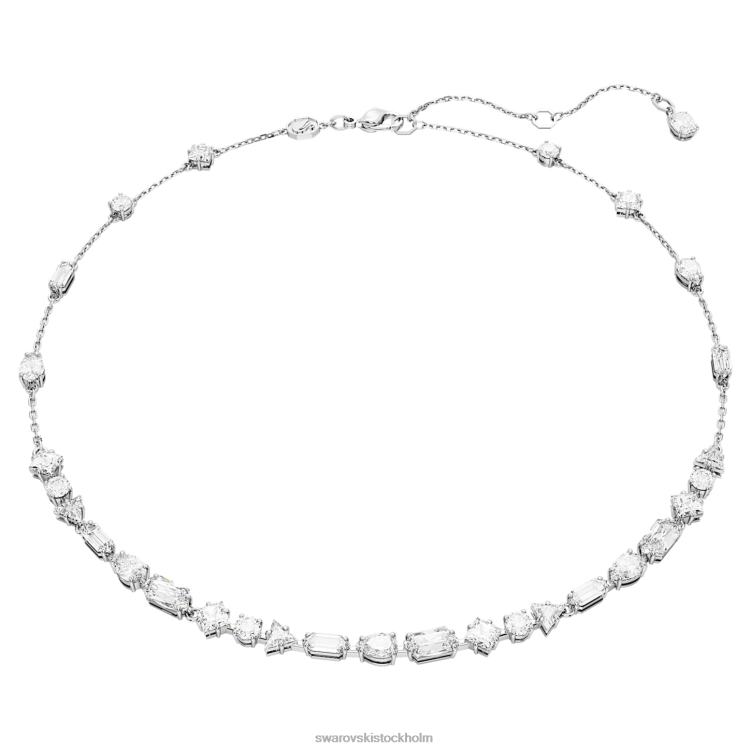 Swarovski mesmera halsband P28L106 Smycken blandade snitt, spridd design, vit, rodiumpläterad