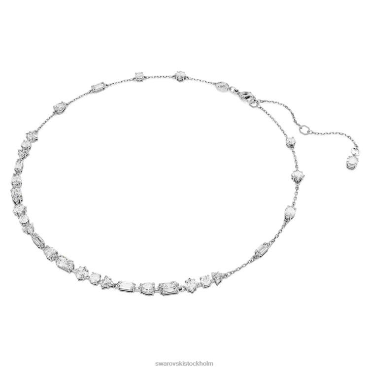 Swarovski mesmera halsband P28L106 Smycken blandade snitt, spridd design, vit, rodiumpläterad