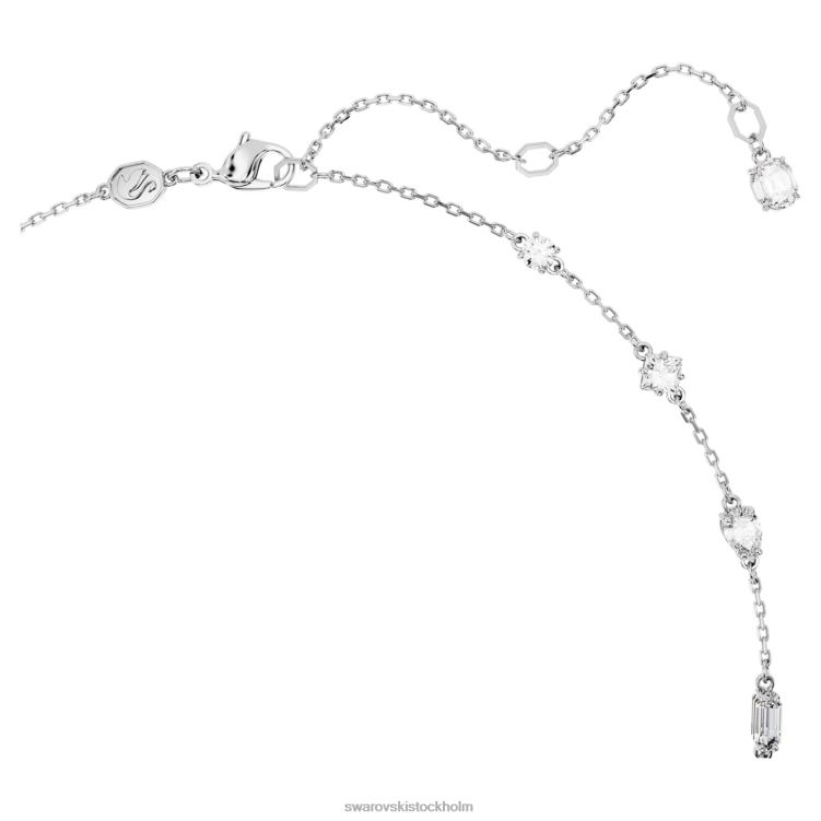 Swarovski mesmera halsband P28L106 Smycken blandade snitt, spridd design, vit, rodiumpläterad