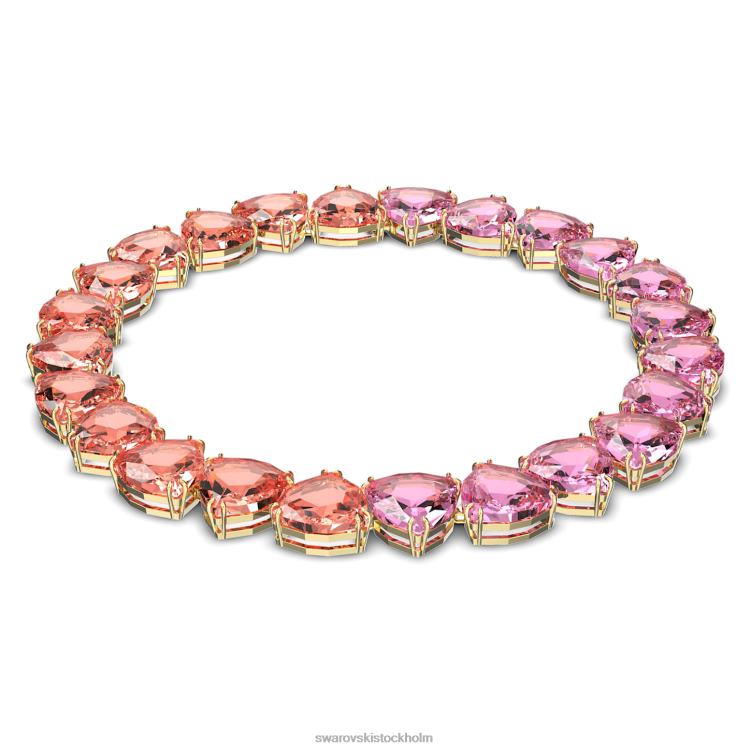 Swarovski millenia halsband P28L157 Smycken överdimensionerade kristaller, triljantslipade, flerfärgade, guldfärgade
