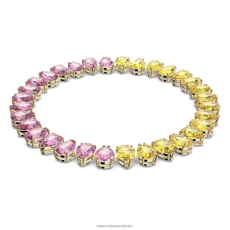 Swarovski millenia halsband P28L159 Smycken päronslipad, flerfärgad, guldfärgad