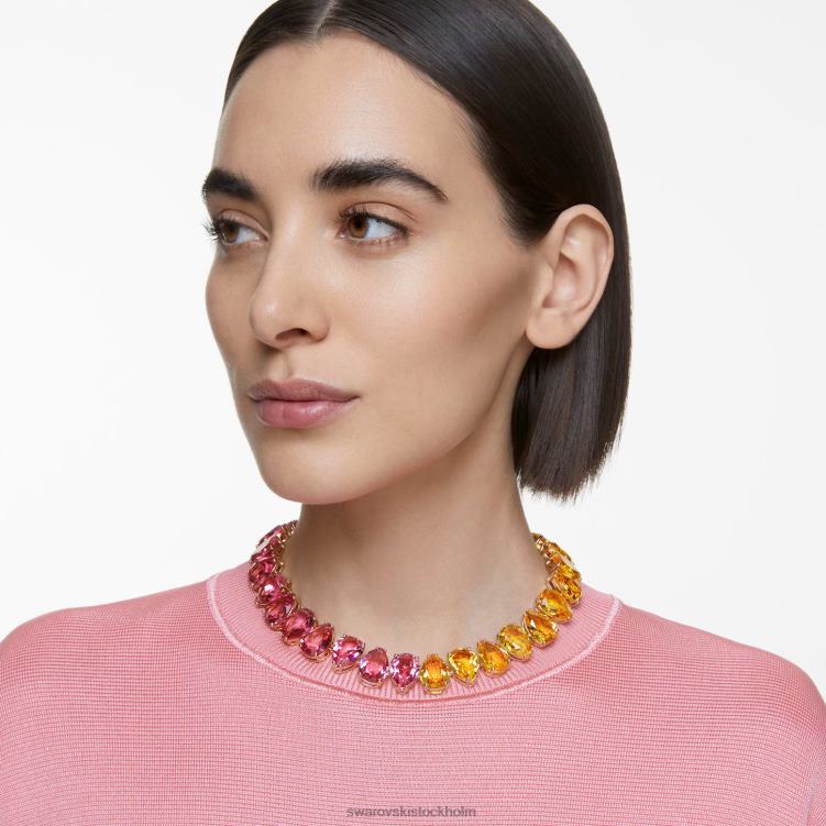 Swarovski millenia halsband P28L159 Smycken päronslipad, flerfärgad, guldfärgad