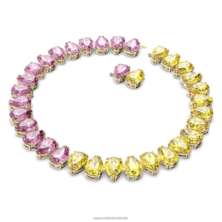 Swarovski millenia halsband P28L159 Smycken päronslipad, flerfärgad, guldfärgad