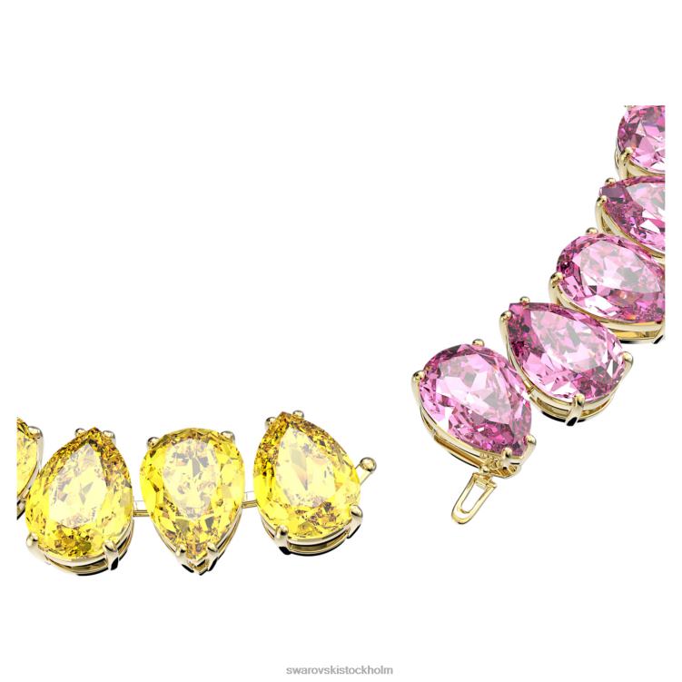 Swarovski millenia halsband P28L159 Smycken päronslipad, flerfärgad, guldfärgad