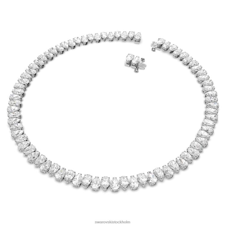 Swarovski millenia halsband P28L23 Smycken päronskuren, vit, rodiumpläterad