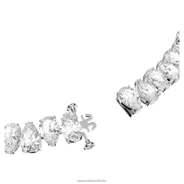 Swarovski millenia halsband P28L23 Smycken päronskuren, vit, rodiumpläterad