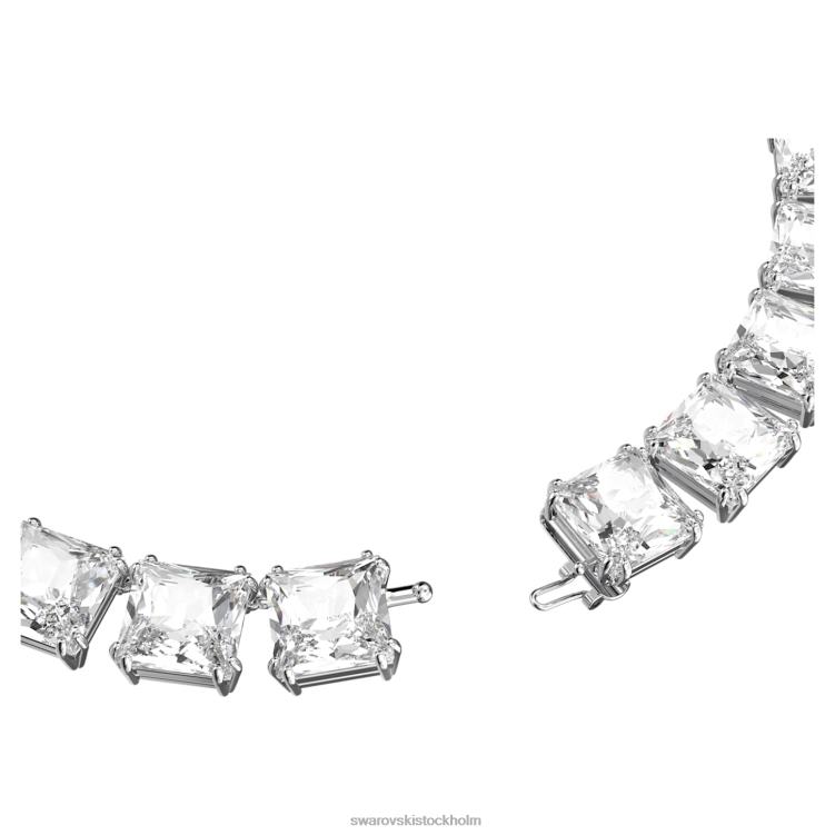 Swarovski millenia halsband P28L50 Smycken fyrkantig skuren, vit, rodiumpläterad