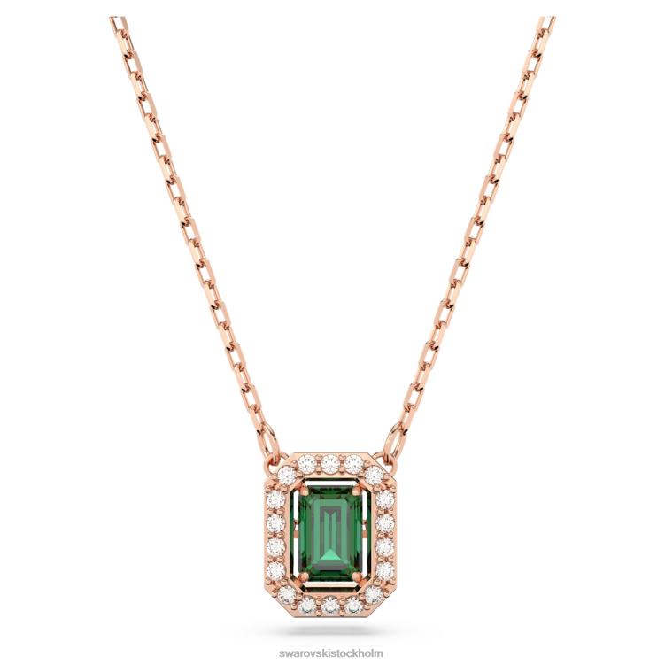 Swarovski millenia halsband octagon cut P28L121 Smycken grön, roséguld pläterad