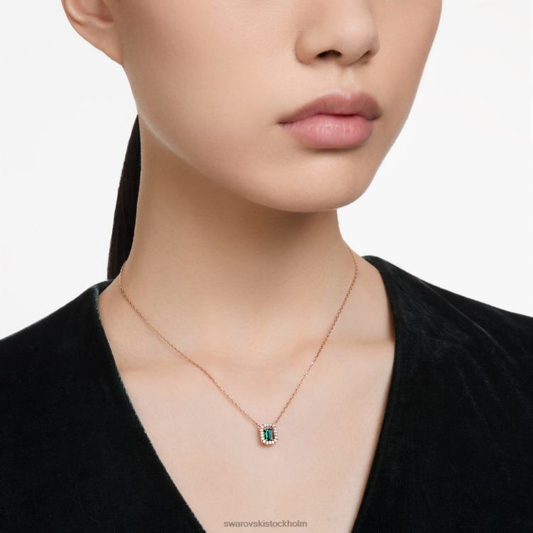 Swarovski millenia halsband octagon cut P28L121 Smycken grön, roséguld pläterad