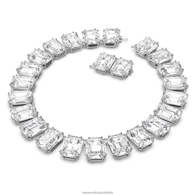 Swarovski millenia halsband octagon cut P28L134 Smycken överdimensionerade kristaller, vita, rodiumpläterade