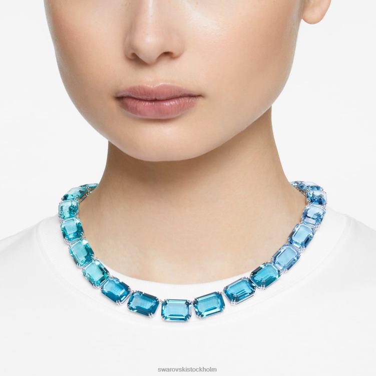 Swarovski millenia halsband octagon cut P28L143 Smycken blå, rodiumpläterad