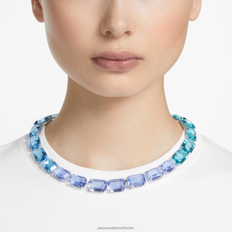 Swarovski millenia halsband octagon cut P28L143 Smycken blå, rodiumpläterad