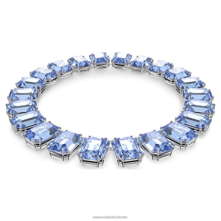 Swarovski millenia halsband octagon cut P28L148 Smycken överdimensionerade kristaller, blå, rodiumpläterade