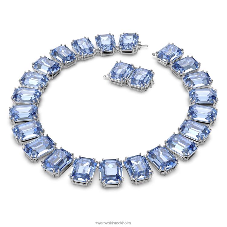 Swarovski millenia halsband octagon cut P28L148 Smycken överdimensionerade kristaller, blå, rodiumpläterade