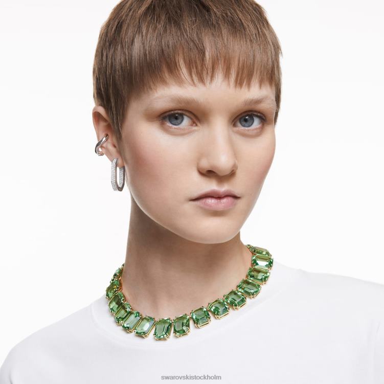 Swarovski millenia halsband octagon cut P28L151 Smycken överdimensionerade kristaller, gröna, guldfärgade