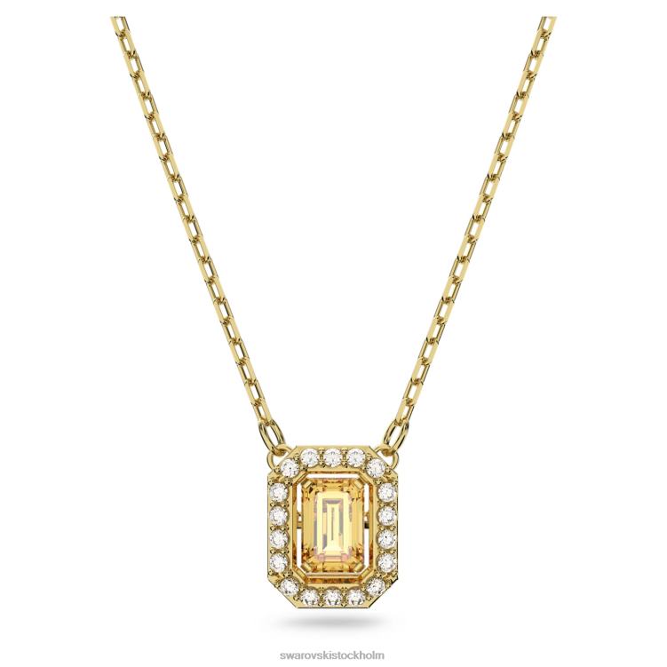 Swarovski millenia halsband octagon cut P28L32 Smycken gul, guldfärgad pläterad