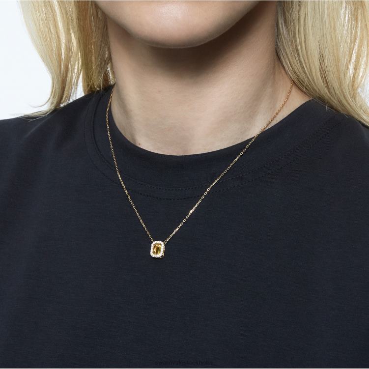 Swarovski millenia halsband octagon cut P28L32 Smycken gul, guldfärgad pläterad