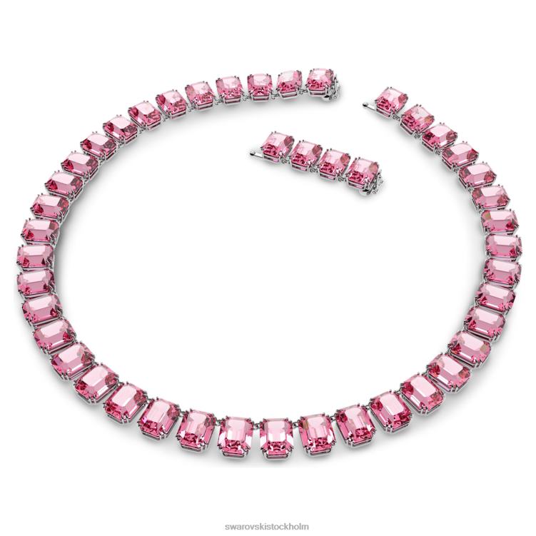 Swarovski millenia halsband octagon cut P28L40 Smycken rosa, rodiumpläterad