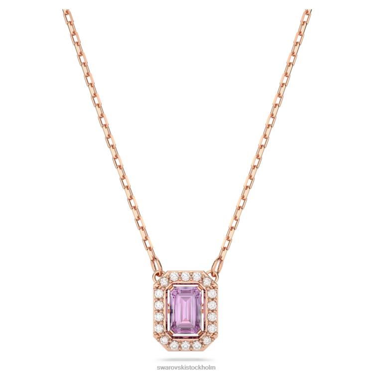 Swarovski millenia halsband octagon cut P28L71 Smycken lila, roséguld pläterad