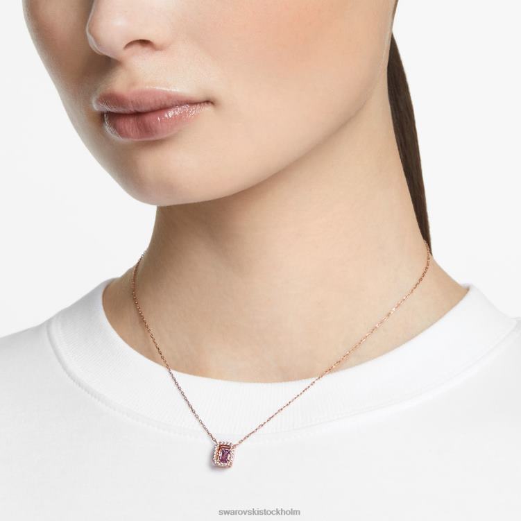 Swarovski millenia halsband octagon cut P28L71 Smycken lila, roséguld pläterad