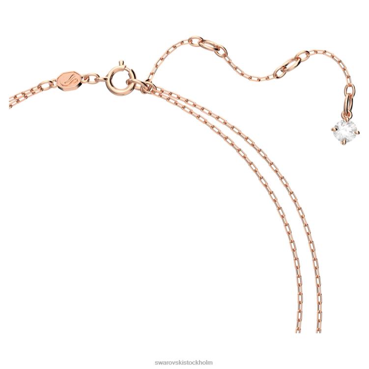 Swarovski millenia lager halsband P28L47 Smycken octagon cut, lila, roséguld pläterad