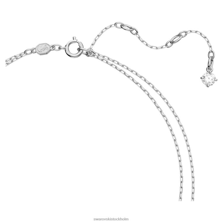 Swarovski millenia lager halsband P28L61 Smycken oktagonskuren, grön, rodiumpläterad