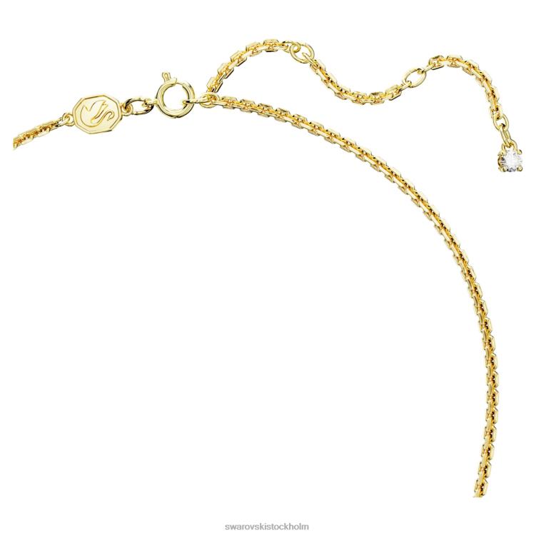 Swarovski mors dag halsband P28L243 Smycken hjärta, vit, guldfärgad