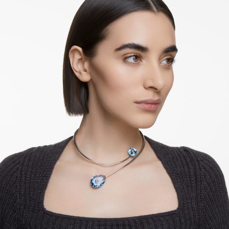 Swarovski numina halsband P28L80 Smycken blå, rodiumpläterad