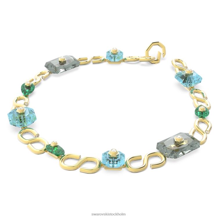 Swarovski numina halsband P28L88 Smycken blandade snitt, flerfärgade, guldfärgade