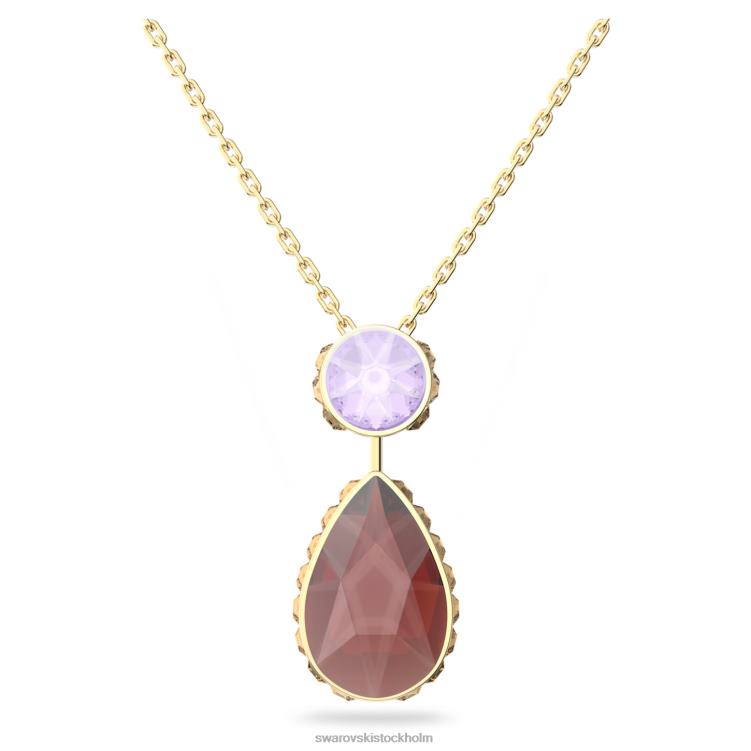 Swarovski orbita halsband P28L114 Smycken droppskuren, flerfärgad, guldfärgad