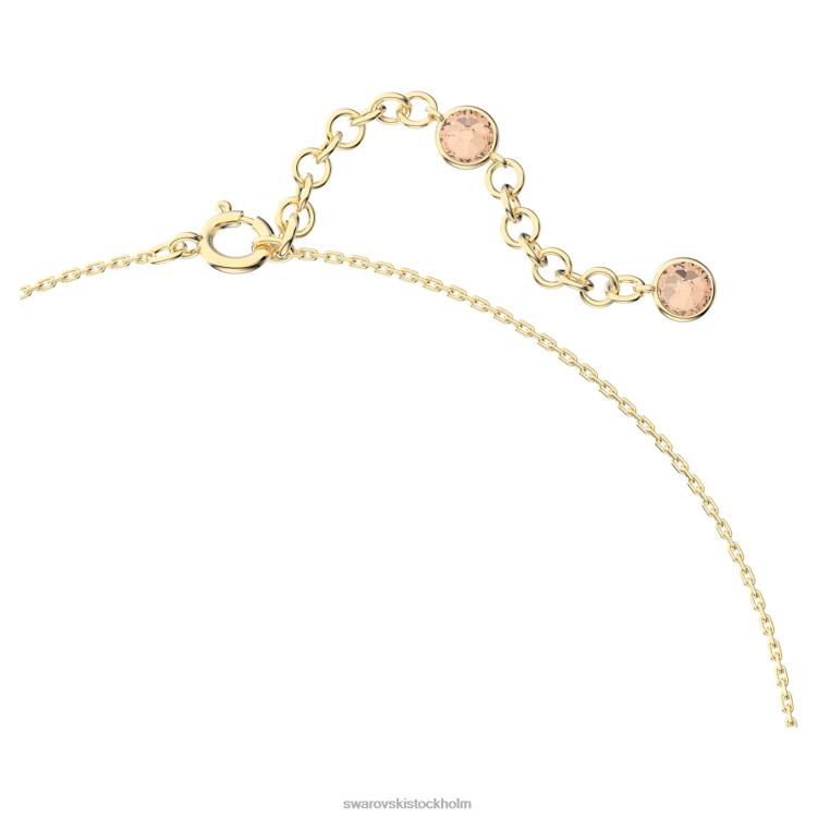Swarovski orbita halsband P28L114 Smycken droppskuren, flerfärgad, guldfärgad